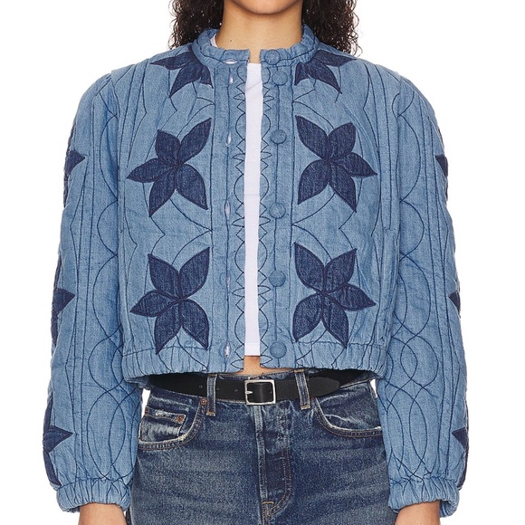 Free People Quinn Quilted Jacket Floral Quilted Women's Jacket - Picture 1 of 5